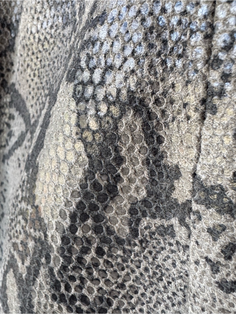 Colebrook & Co. Leather Snake Print Straight Leg Pants - Neutral Tones Sz 14 - Picture 4 of 8